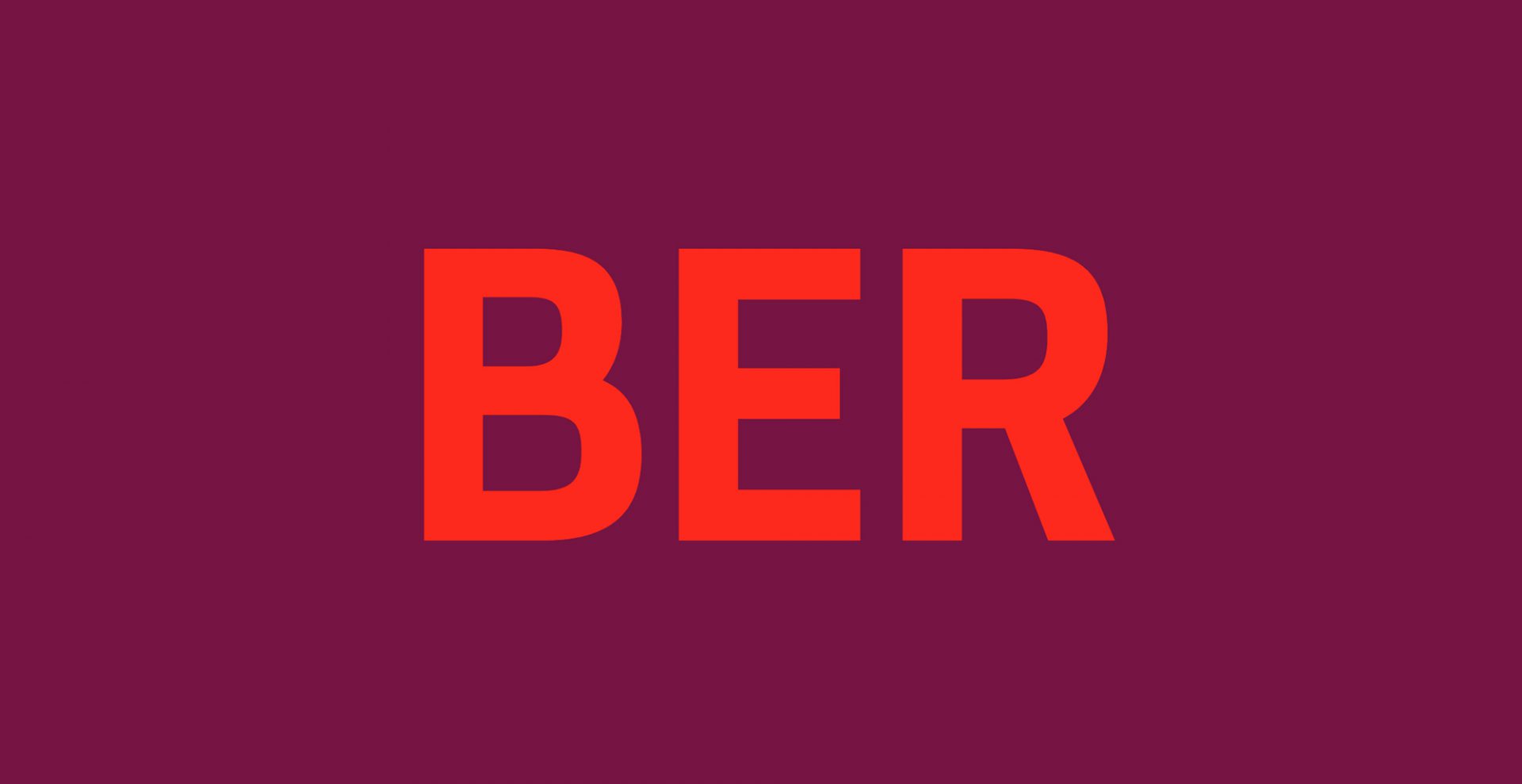 Ber Logo - Naming and Corporate Design for BER. Realgestalt GmbH, Berlin