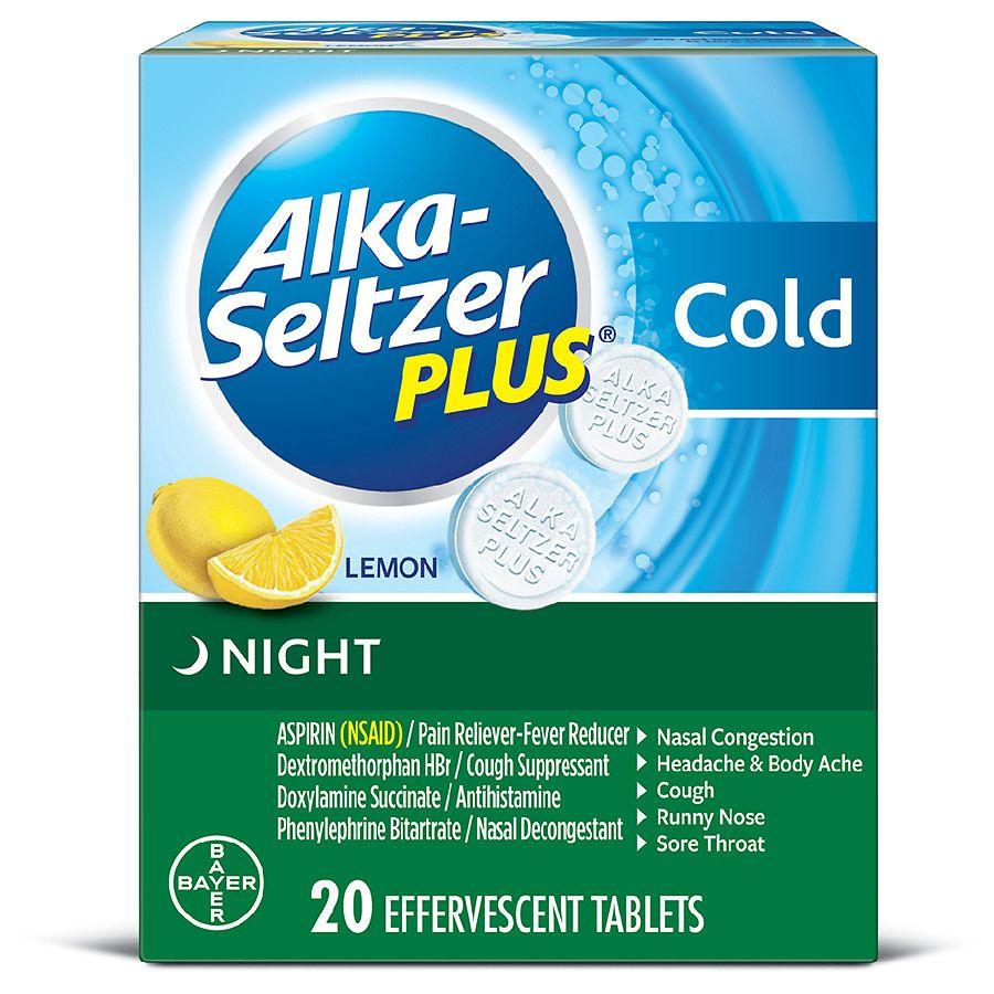 Alka-Seltzer Logo - Alka-Seltzer Plus Multi-Symptom Cold Night Effervescent Tablets Lemon