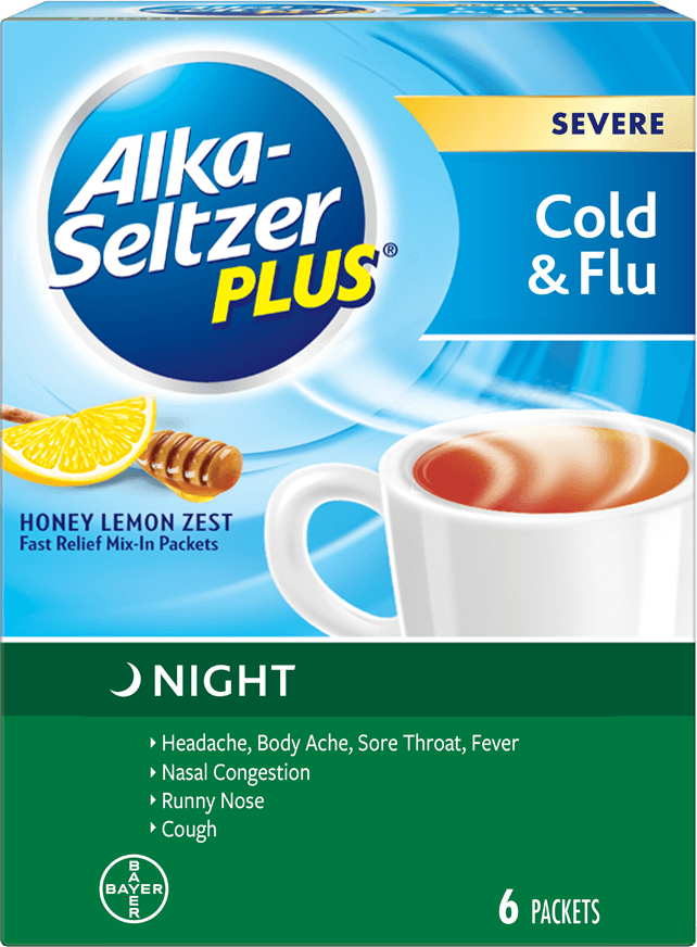 Alka-Seltzer Logo - Cold And Flu Nighttime Symptom Relief. Alka Seltzer Plus