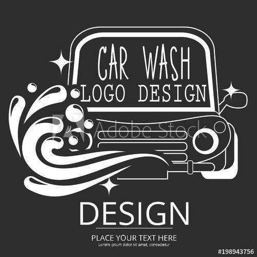 Blackboard Logo - Car wash cartoon logo on blackboard. - Buy this stock vector and ...