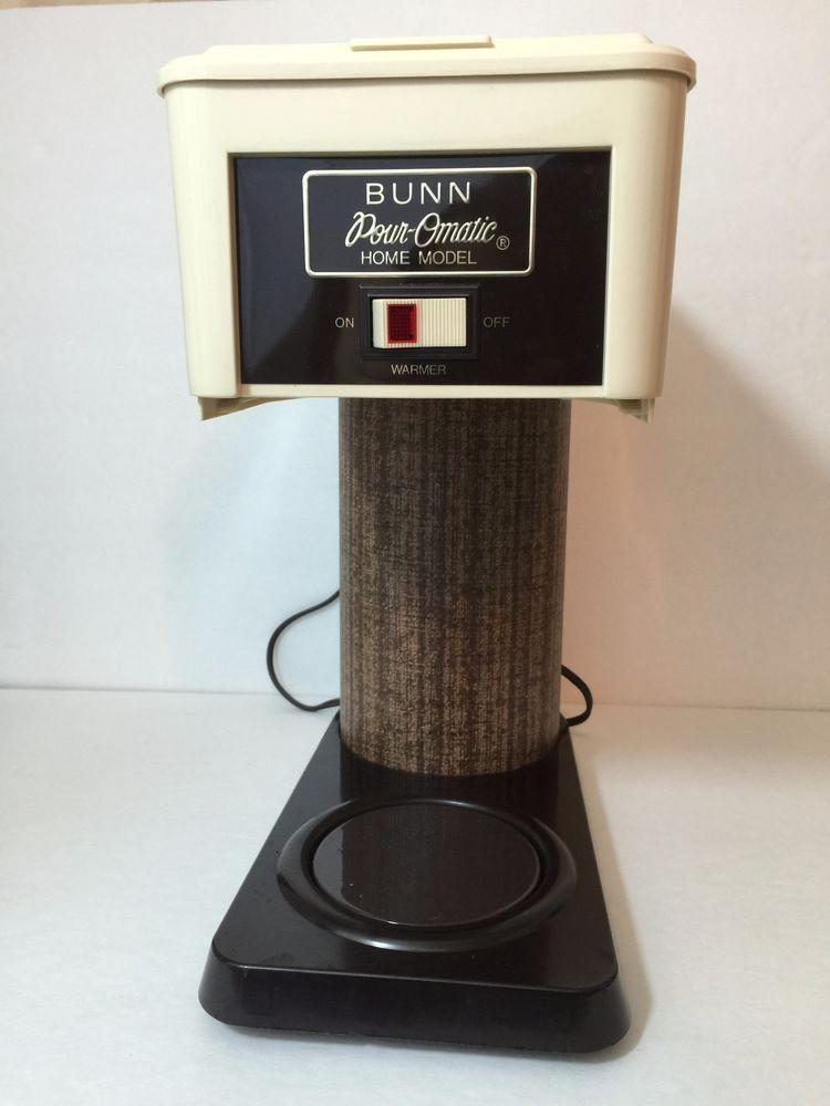 Bunn-O-Matic Logo - Vintage Bunn #Coffee Maker Wood Grain Pour Omatic Home Model B 8