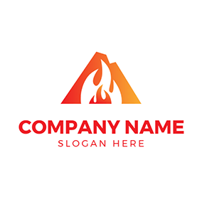 P I Red Flame Logo - Free Flame Logo Designs | DesignEvo Logo Maker