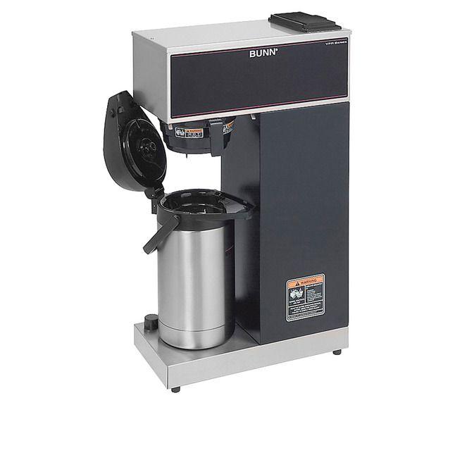 Bunn-O-Matic Logo - Bunn-O-Matic Airpot Pour-Over Coffee Brewer, 8 X 15-3/5 X 26-3/5 in, 14.4  l, Stainless Steel, Black