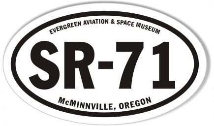 SR-71 Logo - SR 71 Custom Euro Oval Bumper Stickers