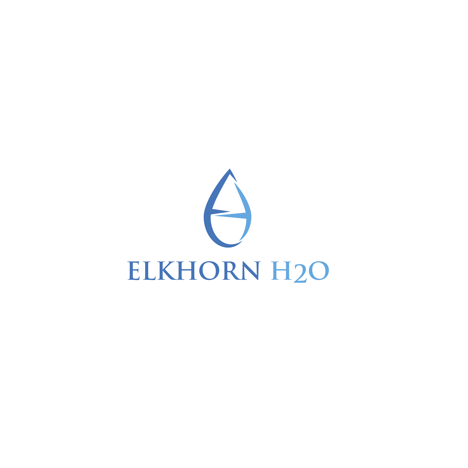 H20 Logo - Colorful, Elegant Logo Design for Elkhorn H2O or Elkhorn H20, LLC by ...