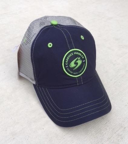 Insoles Logo - Cadence trucker hat blue with green logo