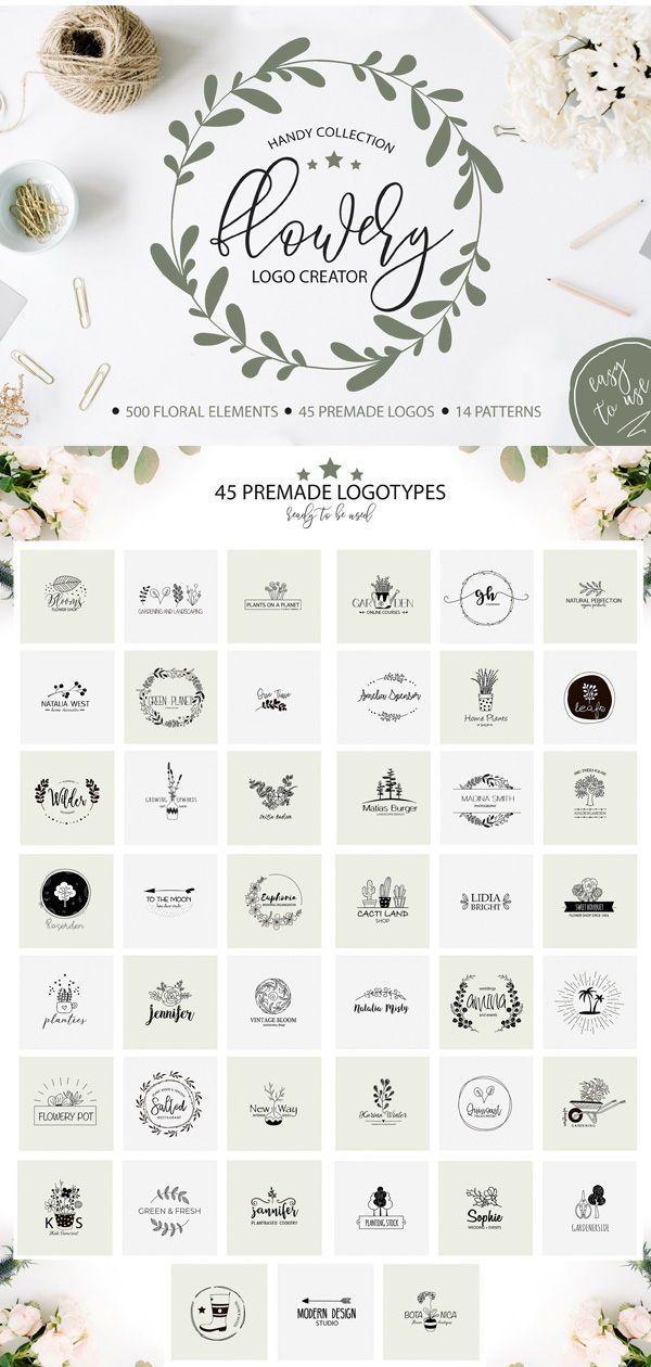 Flowery Logo - Do you like delicate and natural logos? The Flowery Logo Creator ...