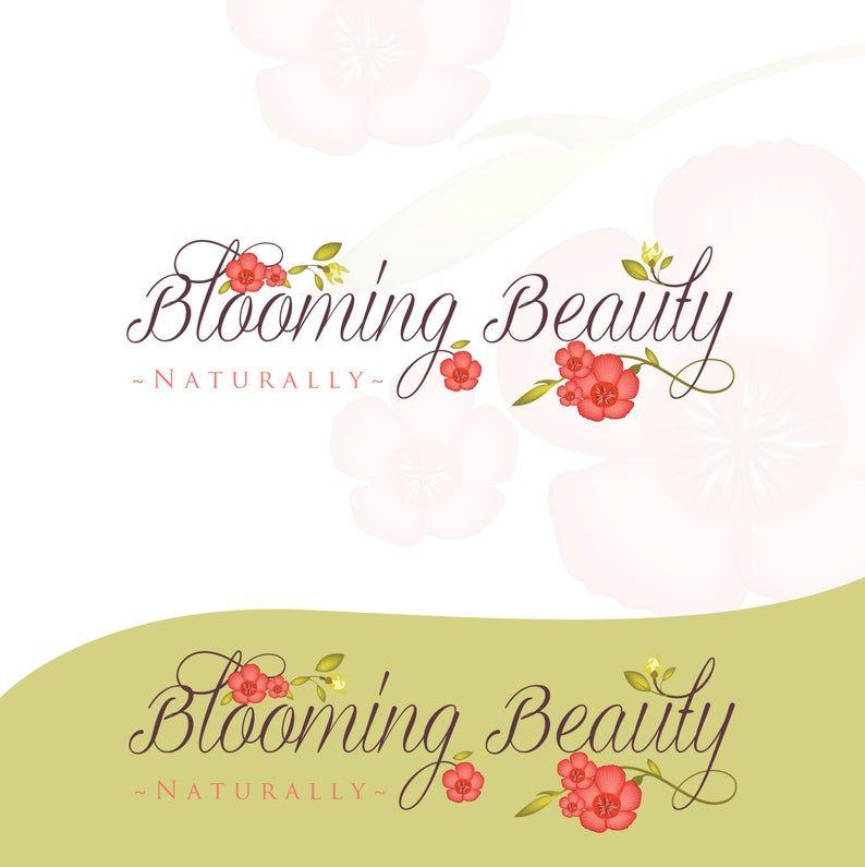 Flowery Logo - Flower Premade Business Logo Graphic, Logo Design, Lettering with a hint of  Floral Flowery Design Logo Classy Pretty Logo