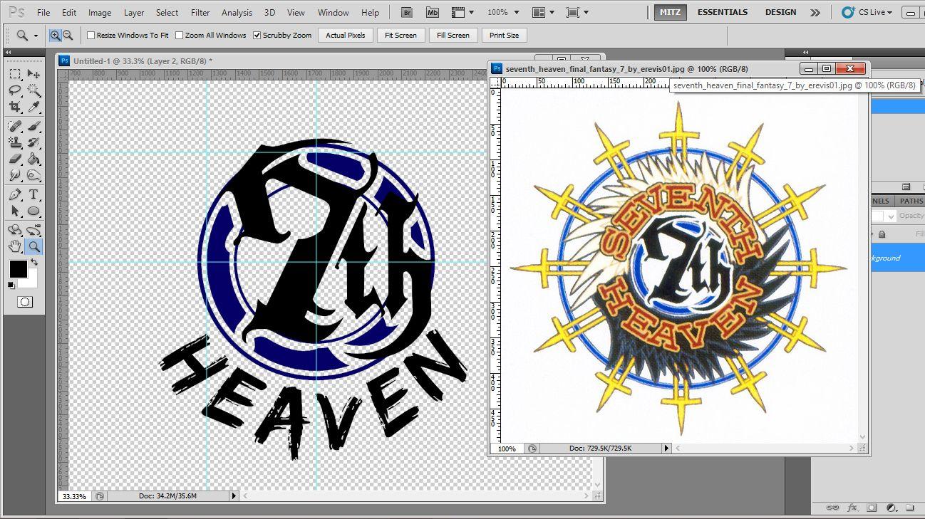 FF7 Logo - FF7 Recreating 7th Heaven Logo + WIP FF7 FINAL BATTLE redraw