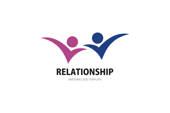 Relationship Logo - Friendship and relationship logo templae