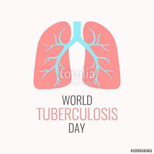 Tuberculosis Logo - World Tuberculosis Day poster with illustration of lungs
