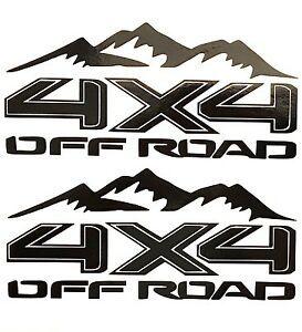 4x4 Logo - Details about 2 BLACK 4X4 OFF ROAD DECAL STICKER 4WD TRUCK FORD CHEVY DODGE  TOYOTA GMC LOGO