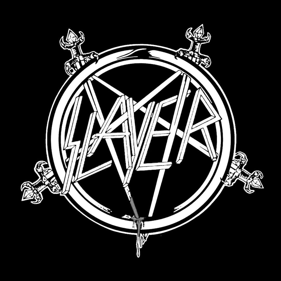 4x4 Logo - Slayer Sword Logo 4x4 Printed Sticker