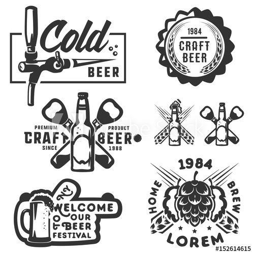 Homebrew Logo - Set of beer, craft beer , homebrew and brewery for logo , label , emblem