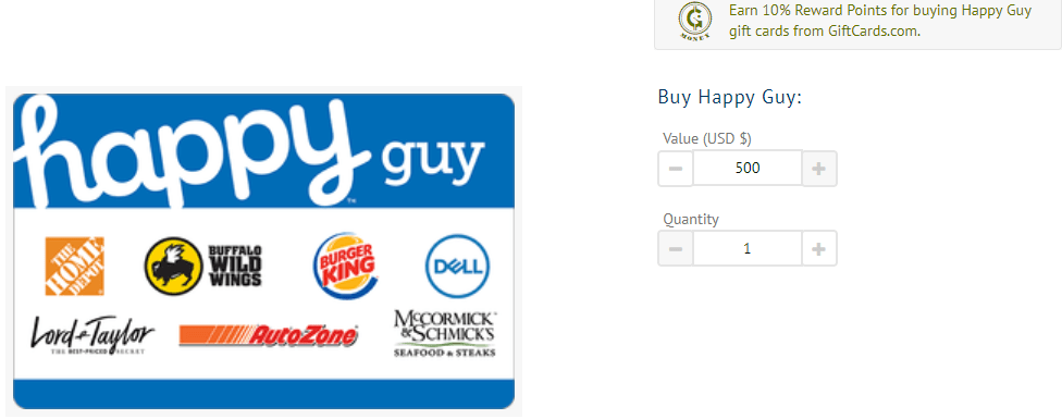 Giftcards.com Logo - GiftCards.com, 10X G-Money Rewards on Happy Gift Cards Plus 4 ...
