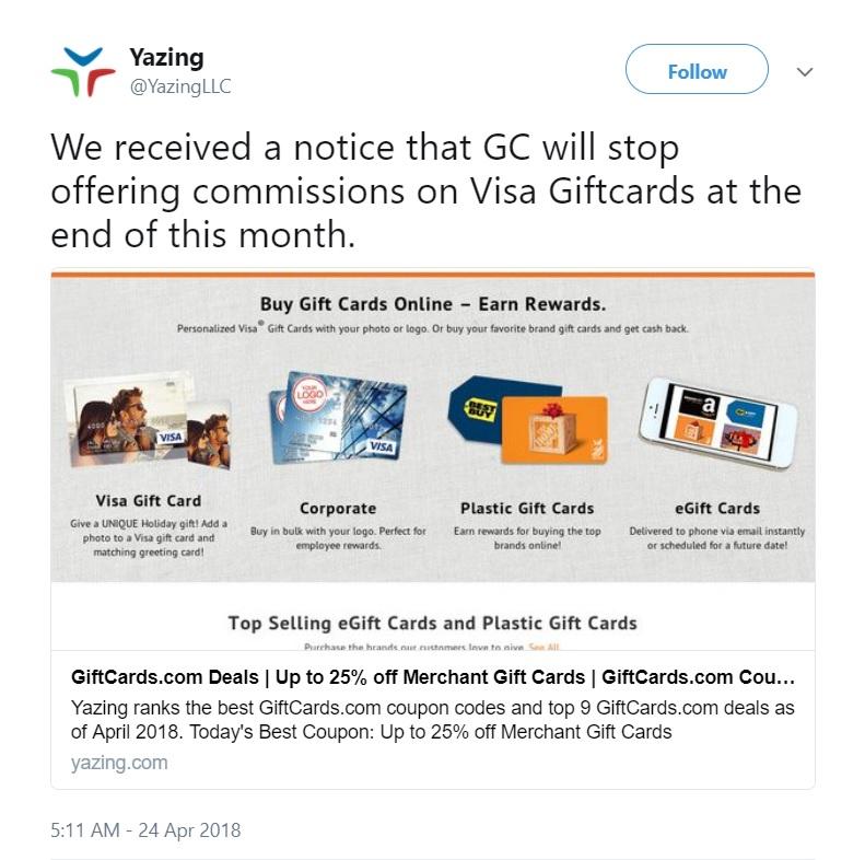 Giftcards.com Logo - EXPIRED) Cash back ending for Giftcards.com VGCs