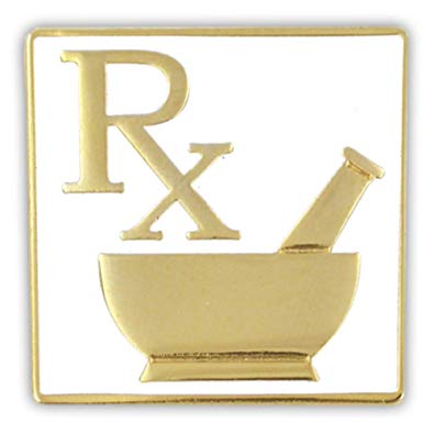 RX Logo - PinMart Pharmacy RX Logo Lapel Pin