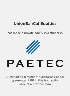 Paetec Logo - Paetec Communications - Calabasas Capital