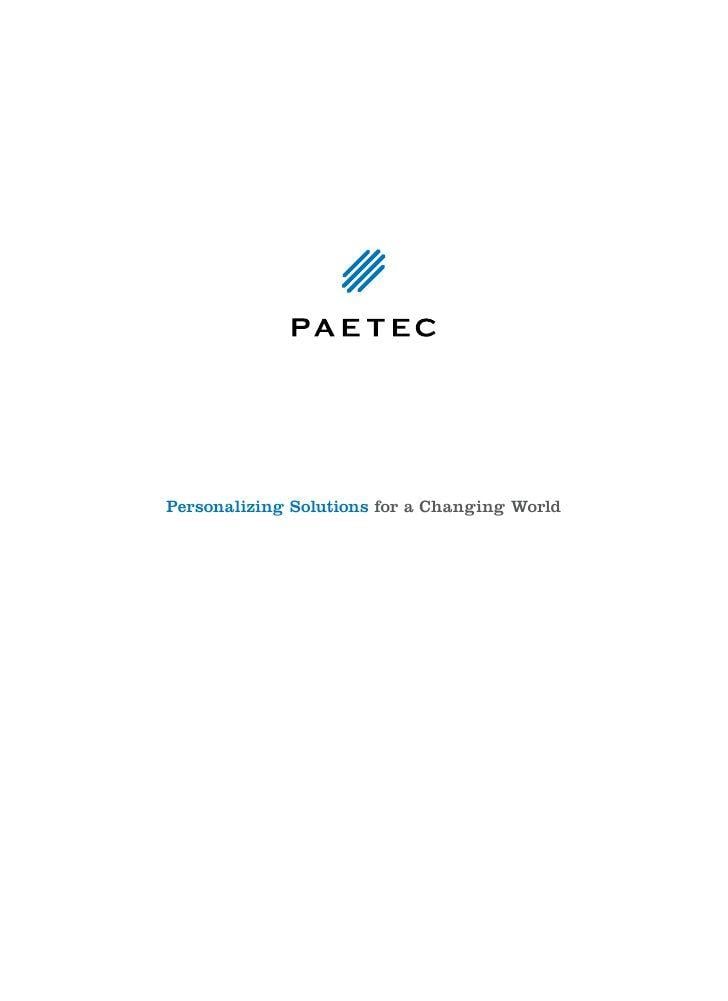 Paetec Logo - PAETEC In Review