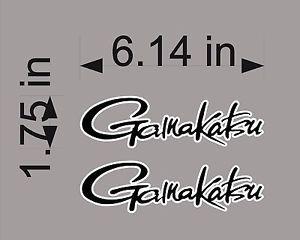 Gamakatsu Logo - Details about Gamakatsu Fishing / PAIR Logos / 6 Vinyl Vehicle Boat Decal Graphic Stickers