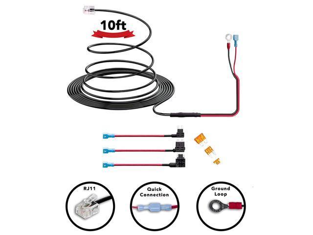 Hardwire Logo - Radar Detector 10ft Hardwire Kit for Escort Valentine One Uniden Beltronics  | 3 Sizes of Tap a Fuse Included | Quick Connection Plug and Play - ...