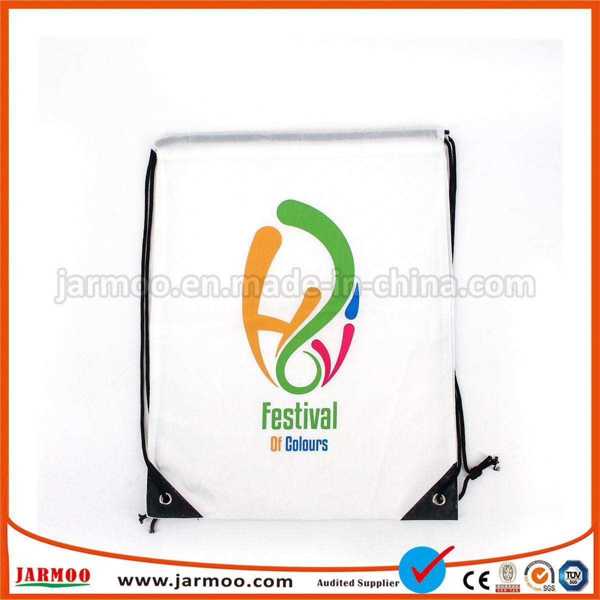 Drawstring Logo - [Hot Item] Hotsale Cheap Polyester Drawstring Bag with Logo Printed