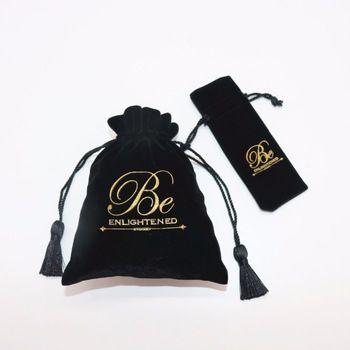 Drawstring Logo - Wholesale Promotion Logo Jewelry Drawstring Bag Black Velvet Jewelry Pouches Logo Jewelry Bag, Velvet Drawstring Bag, Black Velvet Jewelry Pouches