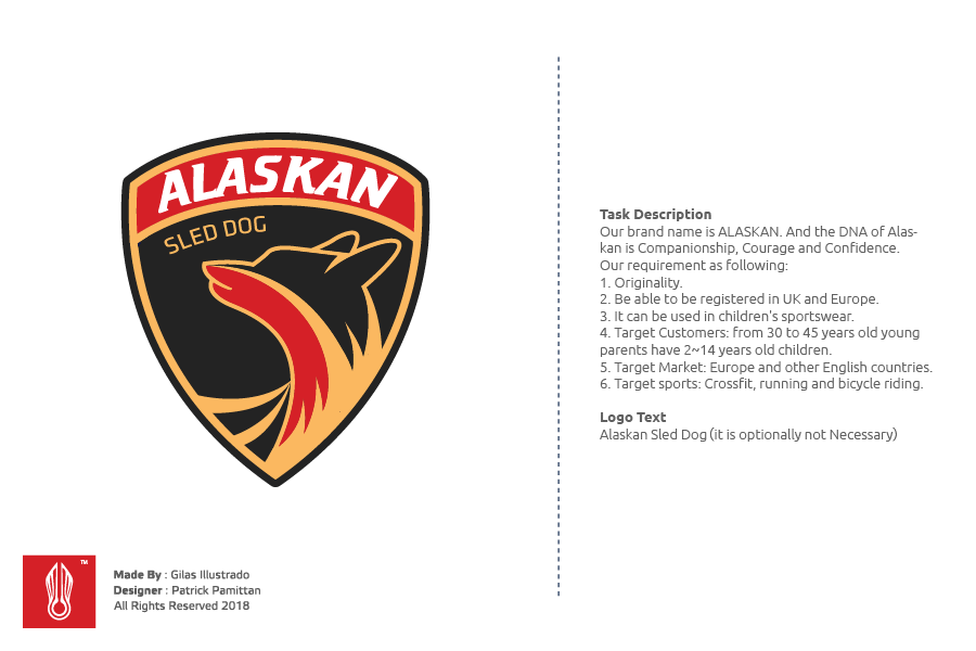 Alaskan Logo - Elegant, Playful Logo Design for Alaskan Sled Dog（it is optionally ...