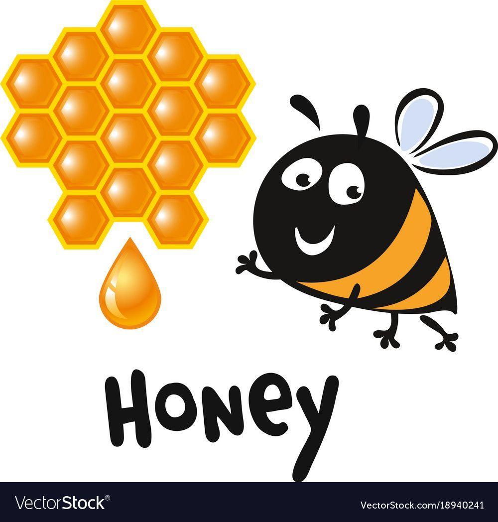 Honeycomb Logo - Bee icon pretty bee with honeycomb logo image Vector Image | Logo ...