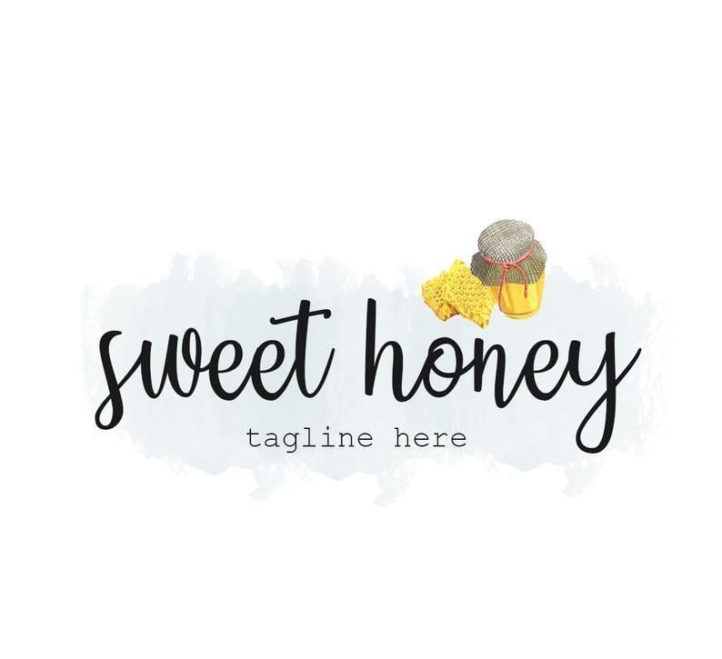 Honeycomb Logo - food logo design, honey logo design, honeycomb logo design, beeswax logo  design, bee logo design, premade logo design, business logo design