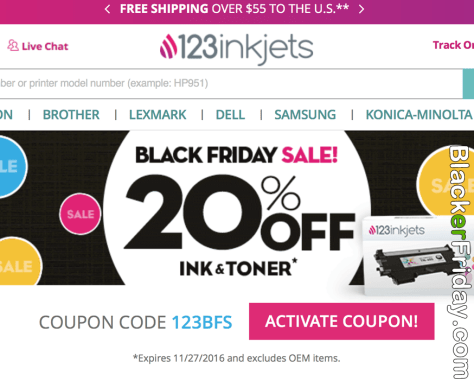 123Inkjets Logo - 123inkjets Black Friday 2019 Sale & Deals - BlackerFriday.com