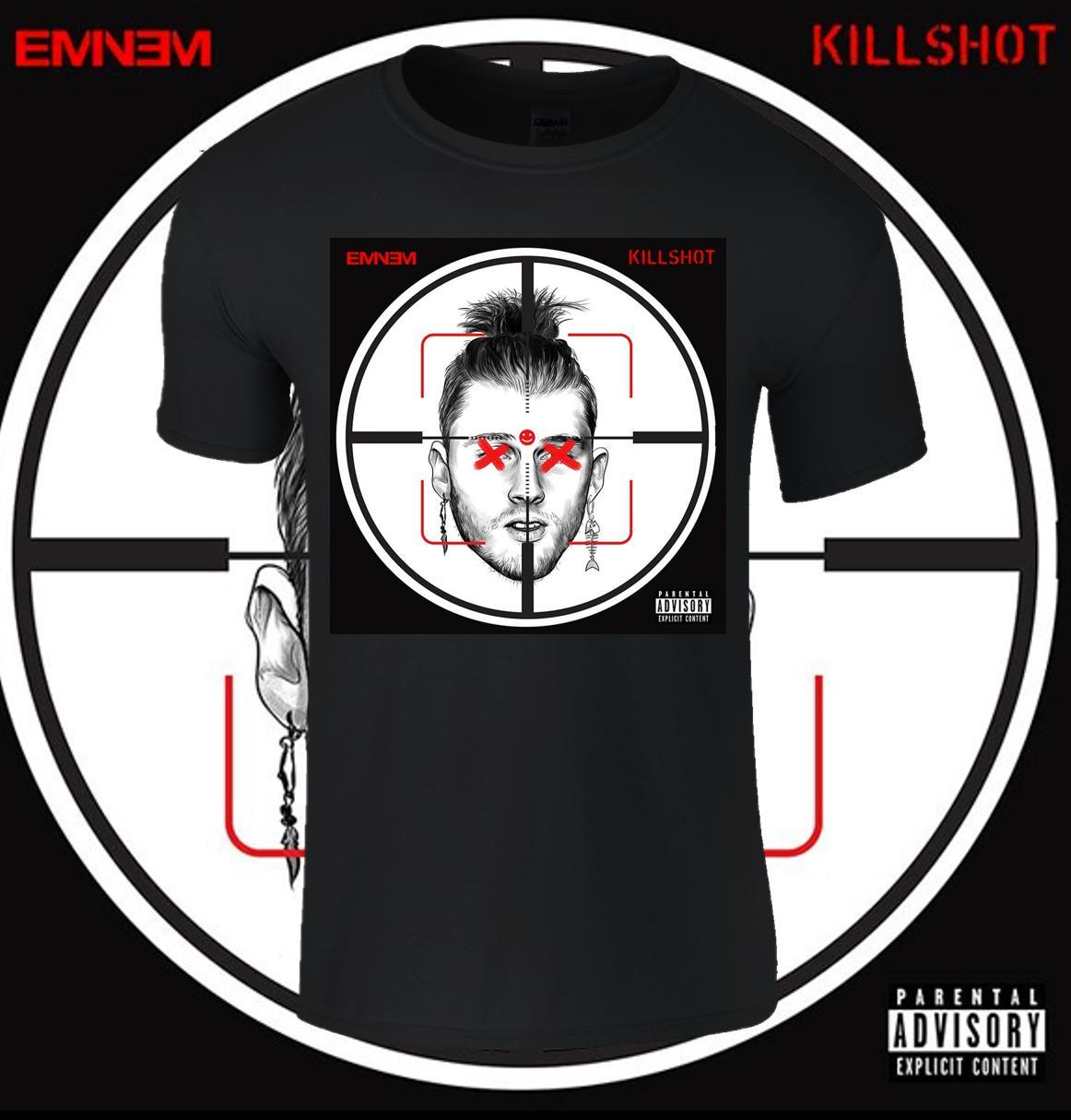 Killshot Logo - EMINEM KILLSHOT MGK MACHINE GUN KELLY DISS RAP COVER ALBUM RAP GOD MENS T  Shirtmetallica fan pants t shirt