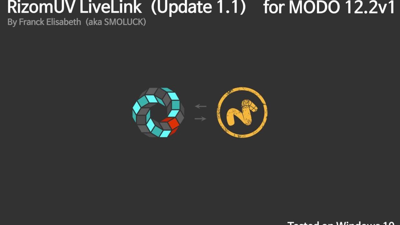 Rizomuv Logo - MODO I RizomUV LiveLink.1 (Single Mesh Workflow)