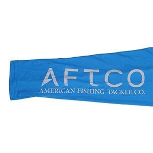 Aftco Logo - AFTCO Samurai Hoodie Tee - Vivid Blue