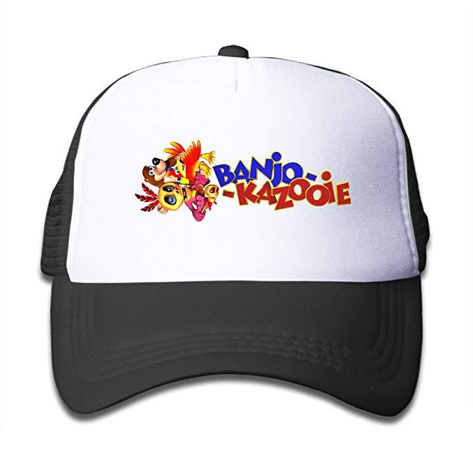 Banjo-Kazooie Logo - JSWALA Banjo Kazooie Logo Mesh Caps Snapback Hats For Kids Child ...