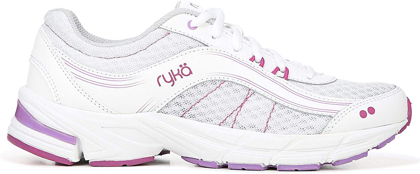 Ryka Logo - Womens Impulse Walking Shoes 8 White Berry Purple Pink