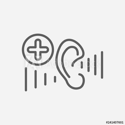 Audiology Logo - Audiology icon line symbol. Isolated vector illustration of icon ...