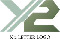 X2 Logo - X2 Letter Logo Vector (.AI) Free Download
