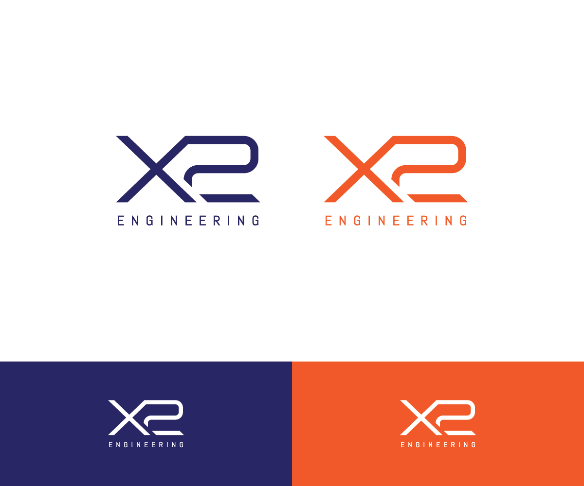 X2 Logo - Professional, Masculine, Business Logo Design for X2 Engineering
