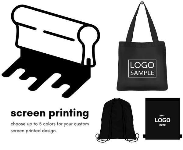 Bulk Logo - Screen Print Services - Put your Logo on any Tote Bags & Drawstring Bags