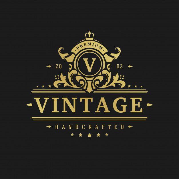 Victorian Logo - Luxury logo design template vector illustration victorian vignettes ...