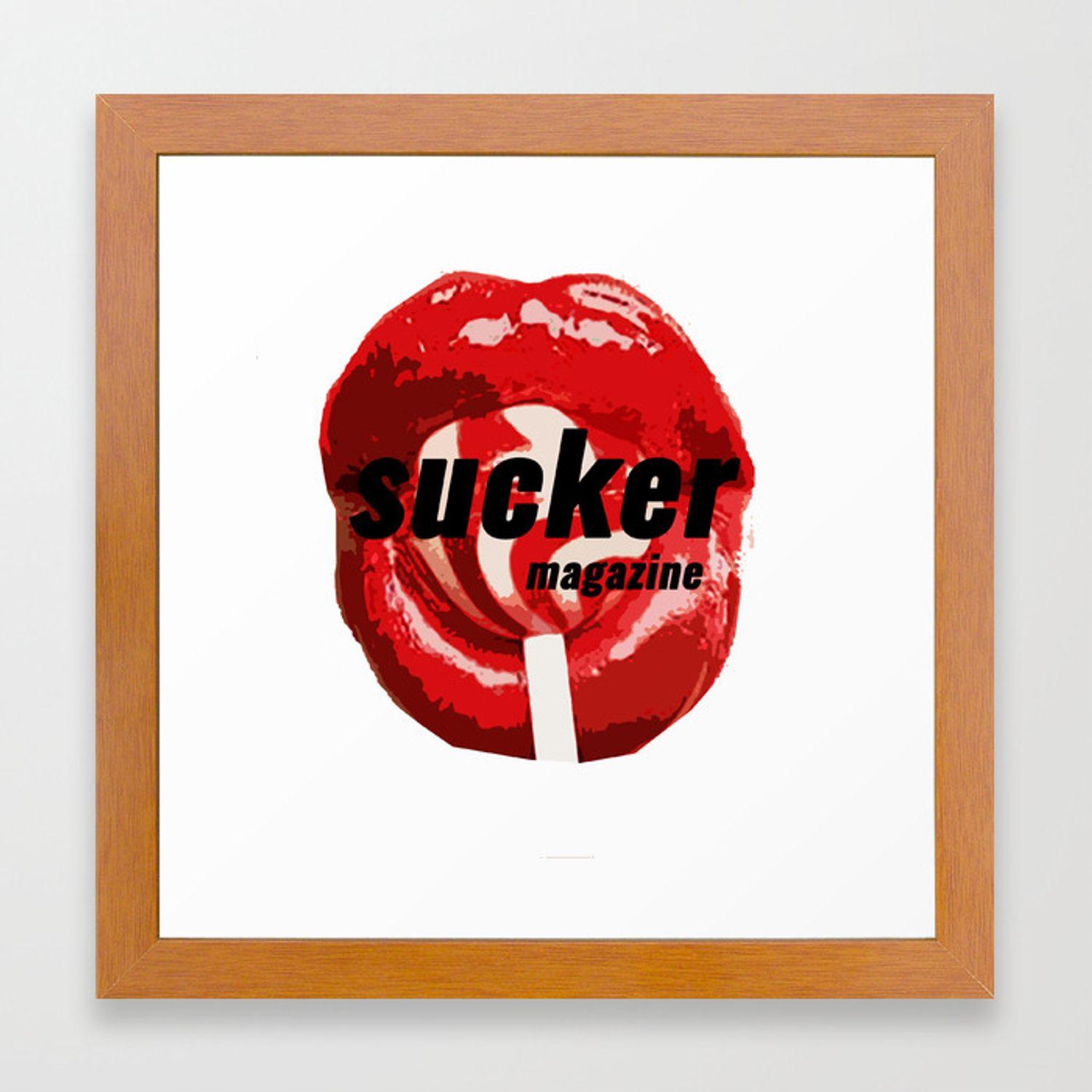 Sucker Logo - Sucker Magazine Logo Framed Art Print