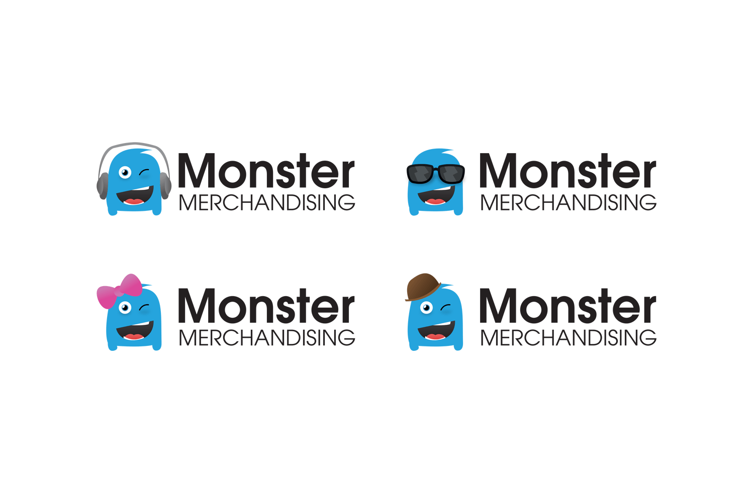 Merchandising Logo - Monster Merchandising, Brand Logo Variations | Nugget Design