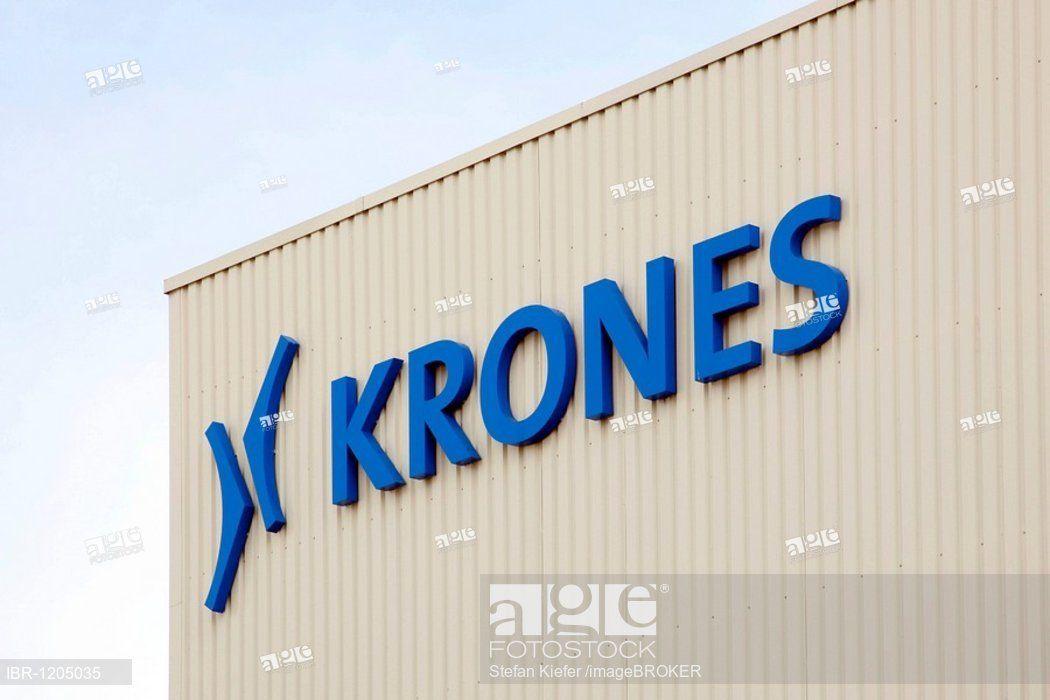 Krones Logo - Logo of the Krones AG company on a factory hall in Neutraubling