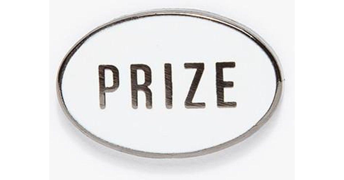 Prize Logo - Prize Pins White Prize Logo for men