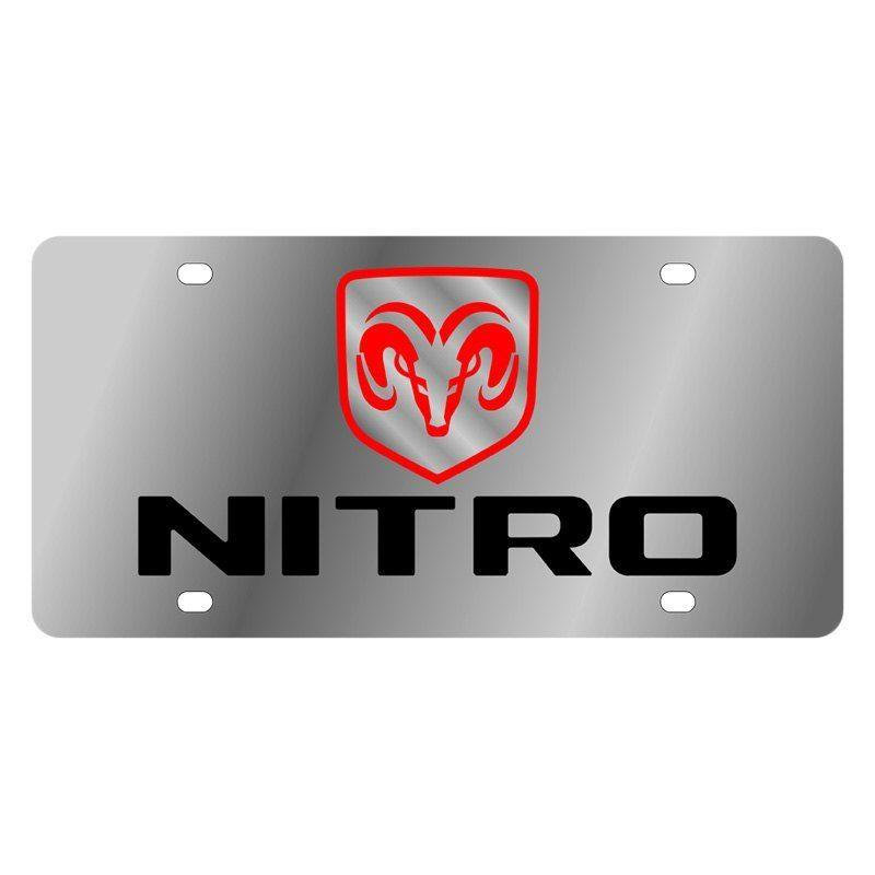Nitro Logo - Eurosport Daytona® - MOPAR License Plate with Dodge Nitro Logo and Emblem