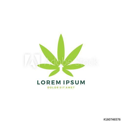 Hemp Logo - medical cannabis leaf up arrow hemp logo this stock vector