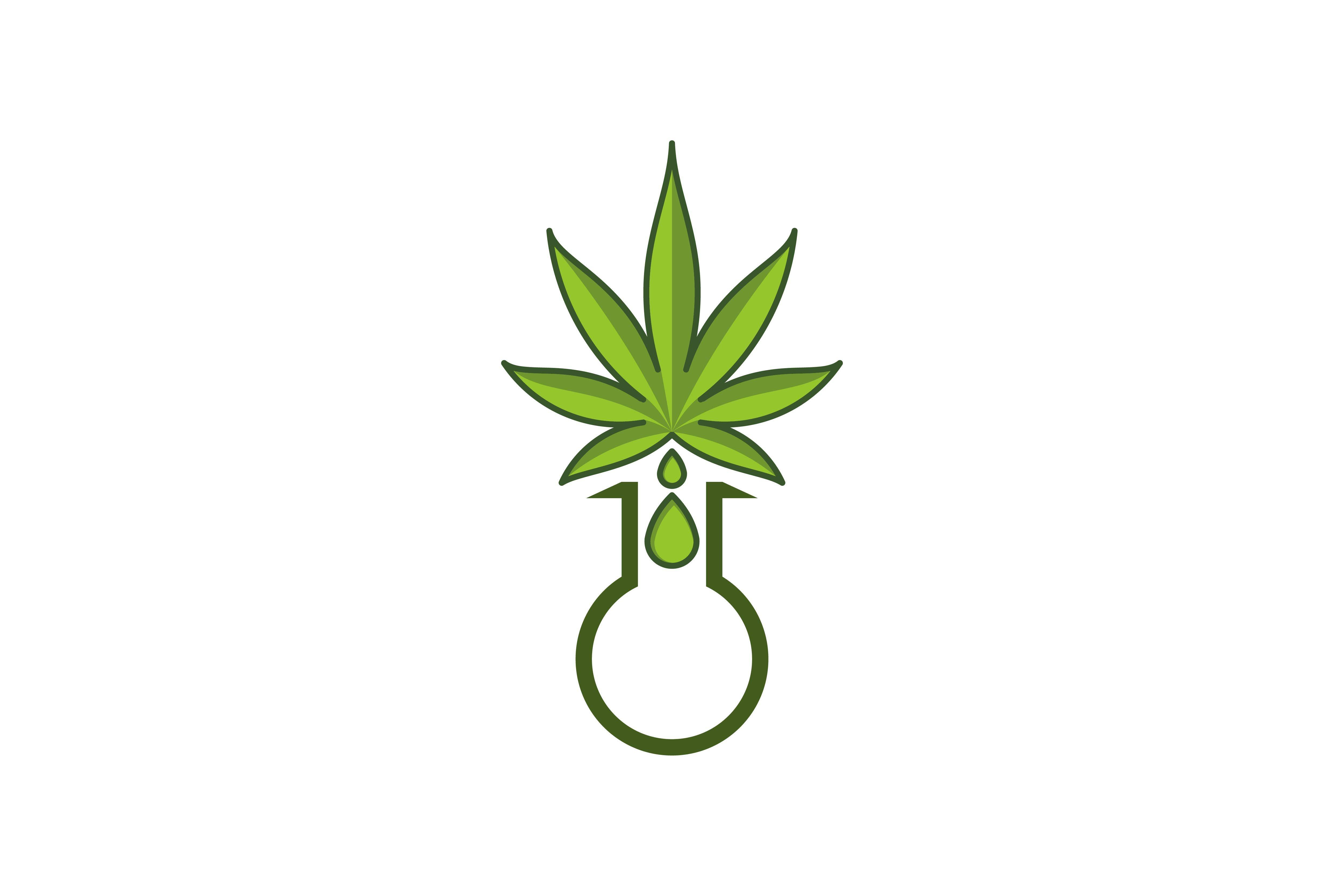 Hemp Logo - Cannabis, Water Oil drop, Lab Logo