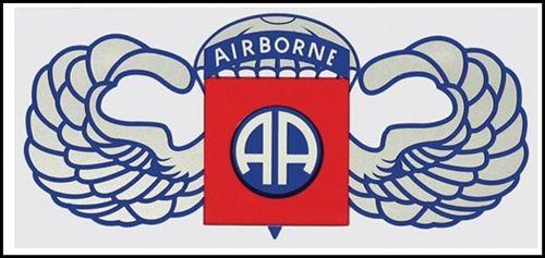 82nd Logo - 82nd Airborne Jumpwings Decal - 7.6