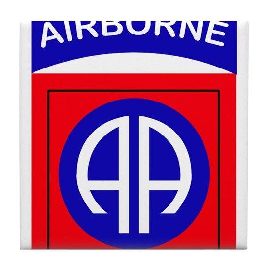 82nd Logo - 82nd Airborne Division Logo Tile Coaster